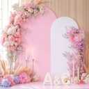 Pink White Arch Backdrop Cover Set of 2 Arch Covers 7.2 and 6ft Wedding Arch Cover Stretchy Backdrop Bridal Baby Shower Birthday Party Arches Stand Covers Spandex