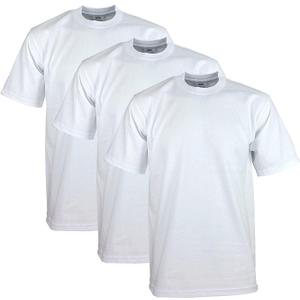 Pro Club Men's 3-Pack Heavyweight Cotton Short Sleeve Crew Neck T-Shirt (4X-Large Tall)