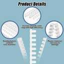 Yunsailing 150 Pack Plastic Binding Combs Plastic Binder Comb Ring 19 Ring Binding Spines Letter Size Spiral coils for Notebook Calendar(1/4 5/16 3/8 1/2 5/8 3/4 in,White)