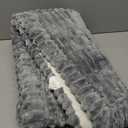 DREAMNINE Soft Fuzzy Bubble Faux Rabbit Fur Throw Blanket for Couch 50" x 60", Double Sided Long Shaggy Thick Warm Fluffy Blankets for Winter, Decorative Luxury Gray Cozy Plush Cute Furry Blanket, Grey