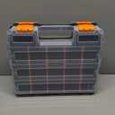 Plastic Tool Box,NOEAIKE Double Side Tool Organizer Small Parts Tool Box Hardware Organizer with Removable Plastic Dividers for Bead/Screws/Nuts/Nails/Bolts/Bins/Crafts (34 Compartments)