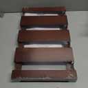 Rustic State Eze 4 Sectional Wood Under Cabinet Glass Holder Glass Rack Hanging Shelf Stemware Bar Organizer - 12 Glass Storage - 10 Inch Deep - Chestnut Stained