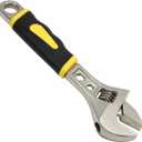Utoolmart 8 Inch 28mm Opening Jaw TPR Grip Adjustable Wrench 1Pcs