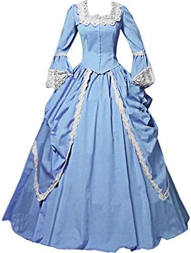 Womens Lace Marie Antoinette Ball Gown Dress Victorian Costume Dresses, Size Small