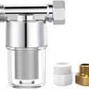 Washing Machine Water Filter, Capable of Filtering Out Impurities of 40 Microns in Water, Protecting Household Appliances. Suitable for Water Heaters and Showers (Silver)