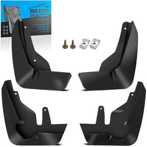 KEYOOG Front & Rear Mud Flaps Splash Guards Fit for 2021-2023 Chevy Suburban/Tahoe (Not Fits Z71; Not Fits Power Running Boards), 3-Pc Set Easy to Clean and Install, Mud Guards Splash Guard Black