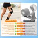 KTQUICK Precut Kinesiology Tape for Knees, 12 Ct,20% Stronger Adhesive,Black | Bunny Designed Knee Tape with Premium Cotton, Breathable, Waterproof, Latex-Free Athletic Tape for Running, Training & Hiking