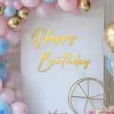 Gold Happy Birthday Sign for Backdrop Reusable Metal Sign for Birthday Party Backdrop Decorations