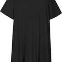 AVIIER 100% Cotton Hospital Gowns for Women Open Back Tear Away Post Shoulder Surgery Dress Adaptive Clothing Nightgowns (3X-Large, Black)