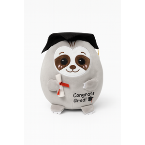 DolliBu Sloth Graduation Plush Toy - Snug-Mooshies Sloth Graduation Stuffed Animal Dress Up with Graduation Cap with Tassel - Reward Celebration Grad Gift - 10 Inch