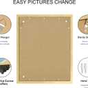 Hongkee 24x36 Frame Set of 2, Gold Wood Style - Display Posters 20 x 30 with Mat or 24x30 without Mat, Wall Mounting Horizontal and Vertical
