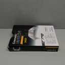 HIEEY 3 Way 360 Trifold Mirror with LED, Height Adjustable Telescoping Hooks,and 5X Magnification for Makeup,Hair Cutting/Styling (White)