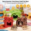 3-Pack Guinea Pig Houses Hideout, Small Pet Toy Cages, Cute Homes Bed for Small Animals Like Hamsters, Mouse Babies, Guinea Pigs, Ferrets, Chinchillas, and Hedgehogs to Hide and Rest.