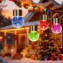 SOLPEX 12 Pack Solar Outdoor Lights Decorative, Hanging Christmas Decoration Solar Light Outdoor Solar Powered Waterproof Lights, Hanging Globe Light for Garden, Yard, Patio, Lawn(Color Changing)