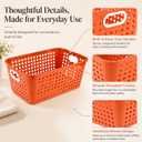 6 Pack Plastic Classroom Storage Baskets, Organizer Bins with Handle