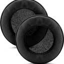 Brainwavz XL Large Replacement Memory Foam Earpads - Suitable for Many Other Large Over The Ear Headphones - Sennheiser, AKG, HifiMan, ATH, Philips, Fostex, Sony (Black Pleather)