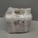 3 Pack Cube Storage Bin, 9x9x7 Cotton Rope Woven Baskets for Organizing Toys Clothes Towels, Square Gift Storage Baskets for Shelf, Nursery, Closet, Bathroom, Pantry (White & Jute)