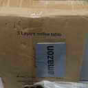 Small Round End Table - 3 Tier Design Accent Table, Narrow Side or Bedside Stand, Industrial Vintage Nightstand for Bedroom, Living Room, or Small Spaces, Rustic Brown (1 Pack)