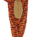 COSUSKET Snug Fit Unisex Adult Onesie Pajamas, Flannel Cosplay Animal One Piece Halloween Costume Sleepwear Homewear (Medium, Orange)