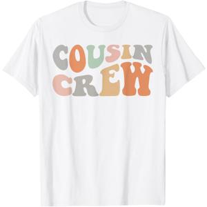 Cousin Crew Shirt Adults Kids Matching Cousin Squad Boy Girl T-Shirt, XS