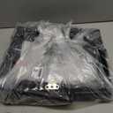 Adjustable Ottoman Pouf, 4 Height Position & 60 Degree Tilt Angle Synthetic Leather Ottomans Foot Stools Stool Pouffe FootStool Under Desk for Living Room Home Office(Black Synthetic Leather)