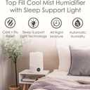 Crane Ultra-Quiet 3-in-1 Humidifier, Essential Oil Aroma Diffuser & Soothing Sleep Light - Compact 1.2 Gallon Capacity with Adjustable Night Light & Fragrance Tray - Ideal for Bedroom and Office