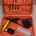 2 in 1 Brake Bleeder Kit with Hand Vacuum Pump with Gauge Adapters Automotive Brake Fluid Bleeding Set with Protected Case for Car Truck (Red)