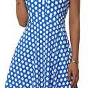 TORARY Button Down Shirt Dress Sleeveless Collar Neck Summer Work Dress with Pockets Midi Flowy Aline Sundresses, S