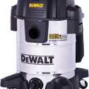 DEWALT 10 Gallon STEALTHSONIC Wet Dry Vacuum, DXV10S-QT Newest Noise Reduction Shop Vac, Ultra Quiet Shop Vacuum Wet and Dry for Home, Garage, Car, Workshop, Stainless Steel Tank, 5 Peak HP