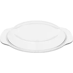 Hemoton Glass Microwave Splatter Cover 10.23X9.05X1.25In Microwave Safe Plate Lid Heat Resistant Glass Dome Food Splash Guard for Kitchen Cooking