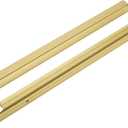 Peaha 5 Pack Gold Edge Pulls for Cabinets 7-1/2 Inch Tab Handles for Kitchen Brushed Brass Cupboard Hardware
