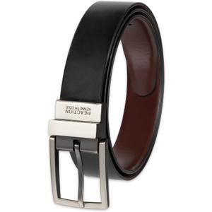 Kenneth Cole REACTION Men's 2-in-1 Reversible Dress Belt (38, Black/Brown Gunmetal)