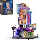 Cyber Couture Galleria Building Set - Cyberpunk Neon City Future Style Toy with Light Kit for Home Decor - Amazing Gift Idea for Boys & Girls, Adults & Sci-fi Lovers, 2701 Pcs