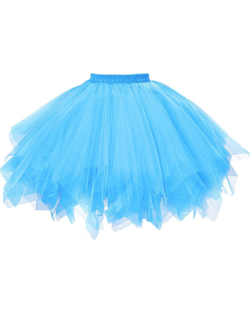 GOOBGS Musever 1950s Vintage Ballet Bubble Skirt Tulle Petticoat Puffy Tutu, Size L