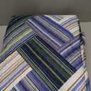 Brilliant Sunshine Teal Herringbone Patchwork, 2-Piece Quilt Set with 1 Sham, Reversible Bedspread, Soft Lightweight Coverlet, All-Season, Twin, Teal