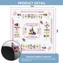 WHCHJ Retro Wine Champagne Mahjong Mat 31.5 x 31.5 in, Trendy Aesthetic Wine and Cheese Anti-Slip Noise-Reducing Mahjong Mat for Table Board, Games Tile Games, Poker and Cards