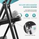 Smug Step Ladder, 2 Step Stool Foldable with Anti-Slip Pedal & Comfortable Handrail, 800lbs Capacity Sturdy Steel Ladder, Protable Heavy Duty Step Stool for Kitchen, Garage & Outdoor Use, Black