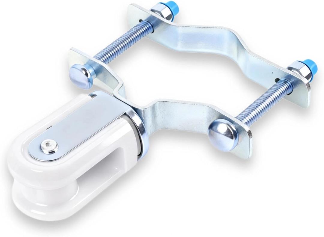 Wire Holder, Porcelain Insulator with Adjustable Bracket - Heavy Duty Galvanized Steel for Utility Pole Cable Management - Fits Poles from 1-1/4 inches to 3 inches