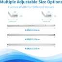 4-10FT Double Crossbar Backdrop Stand Adjustable Cross Bar with Hangers Telescoping Pipe and Drape Crossbars