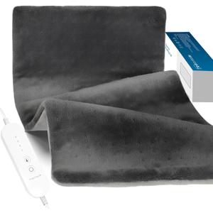 Portable Heating Pad, 12"×24" Heating Pad for Neck and Shoulders and Back, Detachable for Washing, Moist/ Dry 4 Heat Setting, Heat Pad for Period Cramps & Back Pain Relief, Gift for Mom Dad Women Men