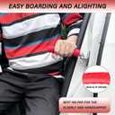 3 x Car Door Handle for Elderly Car Handle Assist for Easy Sit to Stand Assistance Auto Grab Bar Cane Support Aid Portable Assistive Device for Seniors and Handicap - Best Gifts for Elderly (Red-1)