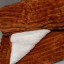 Bedsure GentleSoft Fluffy Burnt Orange Blankets Queen Size for Bed, Cozy Thick Sherpa Faux Fur Fleece Fuzzy Plush Winter Warm Soft Full Queen Blankets, Bedroom Decor Orange Gifts for Women Men, 90x90