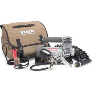 VIAIR 400P - 40045, Automatic Function Portable Compressor Kit, Tire Pump, Truck/SUV Tire Inflator, Silver, For up to 35 Inch Tires