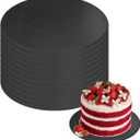 12 PCS 12 Inch Cake Drums, 1/2 Inch Thick Round Cake Boards, Black, Professional Quality Cardboards, for Weddings, Birthdays