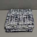 ROMANDECO Jacquard Decorative Throw Pillow Covers for Couch Set of 2, 20x20 Inches, Navy Blue