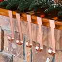 Christmas Stocking Holders, Metal Mantel Hooks Hanger Non-Slip Christmas Stocking Hooks for Fireplace Mantle Christmas Party Decoration (Silver-6pcs)