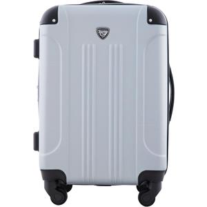 Travelers Club Chicago Hardside Expandable Spinner Luggage, Silver, 20" Carry-On
