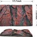 3D Tank Background Board, Reptile Wall Backdrop Aquarium Rock Terrarium Cork Background Board Décor Backgrounds Amphibian Habitat Decoration for Lizards Leopard Gecko Bearded Dragons Turtle