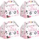Maijoeyy 16 Pack Halloween Treat Boxes Pastel Little Boo Halloween Goodie Boxes Pink Pumpkin Ghost Bat Cookie Snack Boxes Party Favor Gift Boxes Decorations
