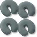 Face Cradle Covers for Massage Table (Pack of 4), 100% Cotton Flannel Massage Face Cradle Cover (Grey)